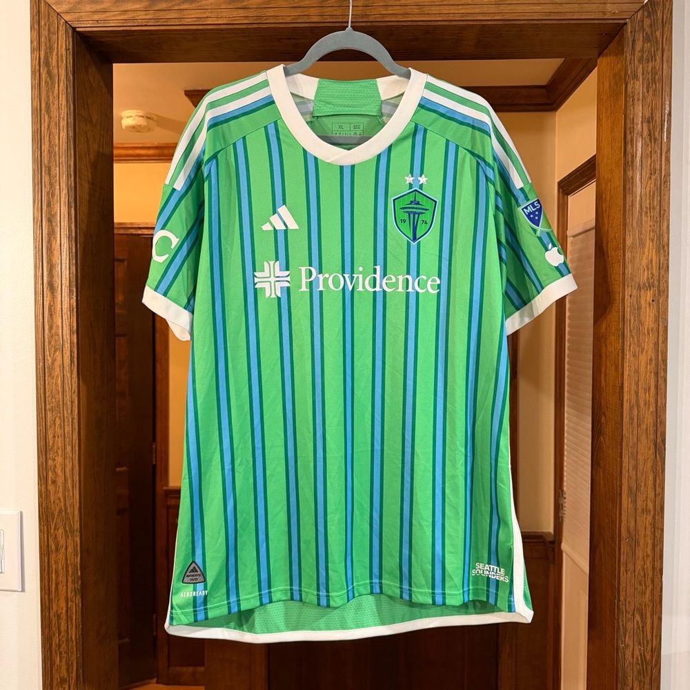 NWT Seattle Sounders FC 2024/25 Home Jersey Authentic Adidas MLS (HZ6188) - Picture 5 of 15